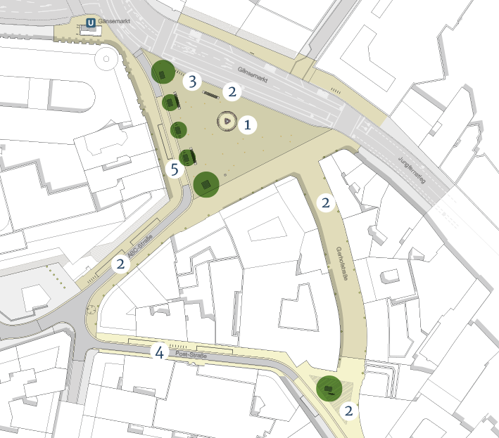 Karte BID Quartier Gänsemarkt